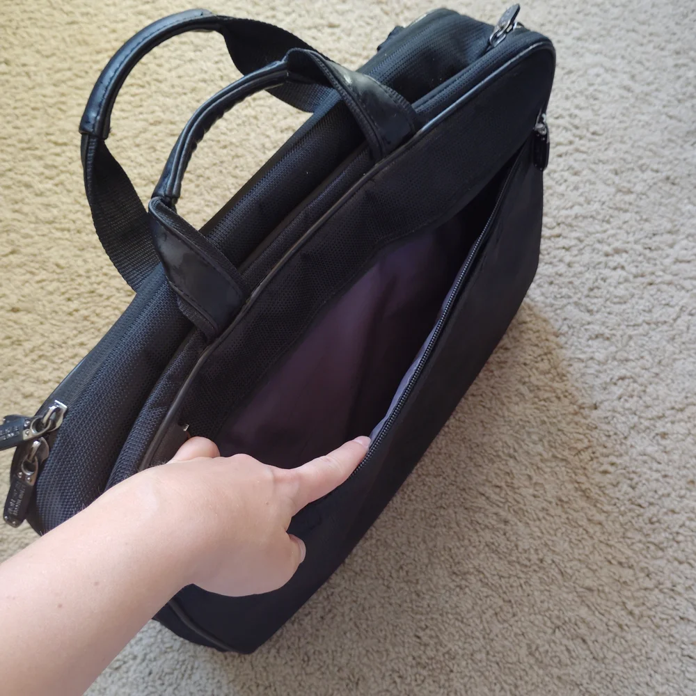 Kenneth Cole Black Laptop Bag